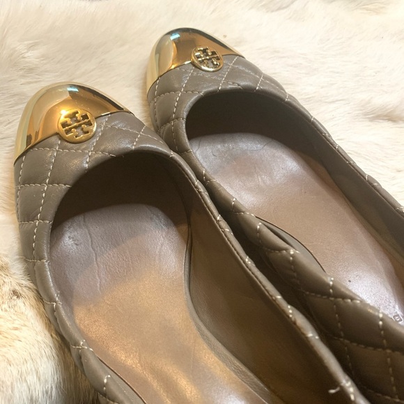 Tory Burch Kaitlin Quilted Pump cream sz 9.5 - Picture 5 of 8